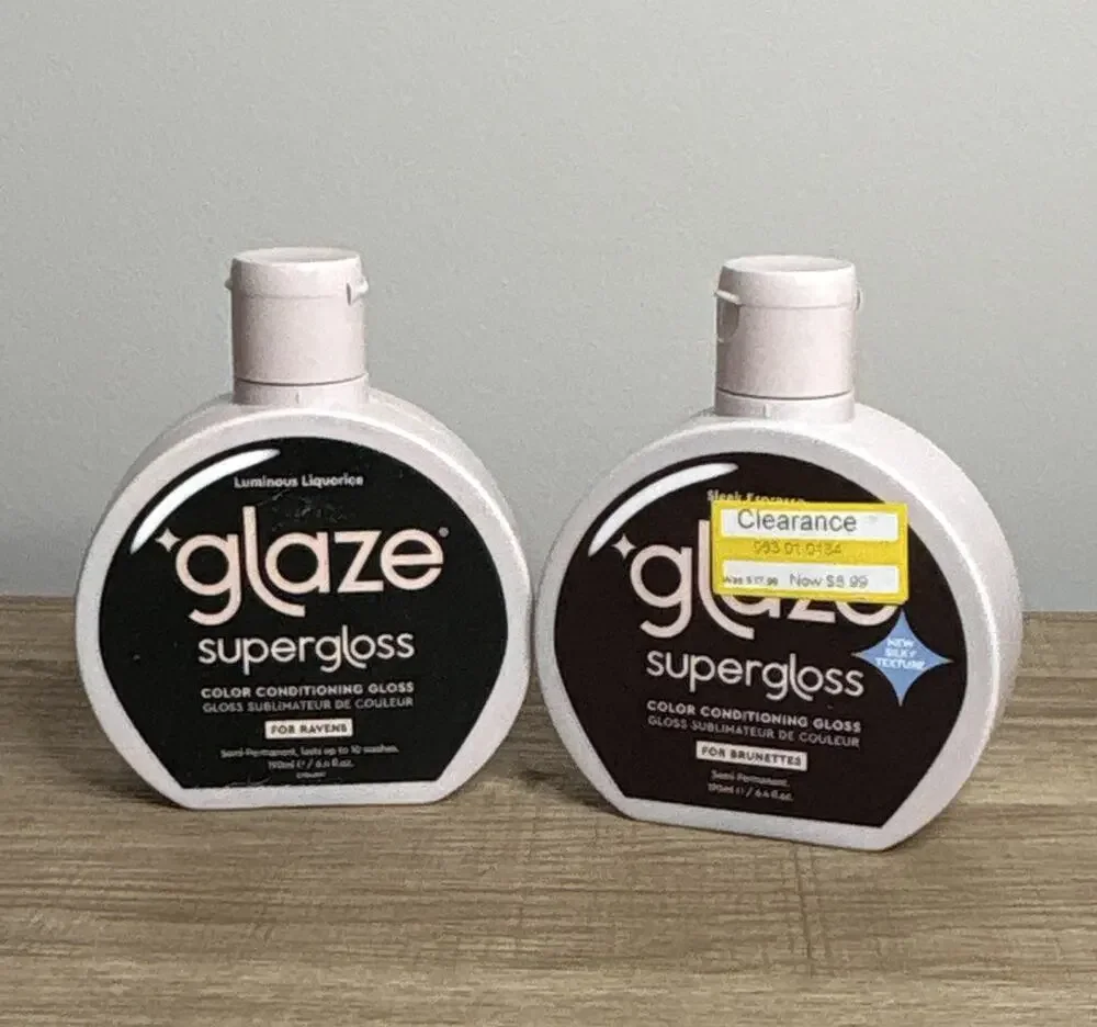 Glaze Supergloss Color Conditioning Gloss Black/Espresso Hair Gloss 190ml Bundle - Picture 1 of 2